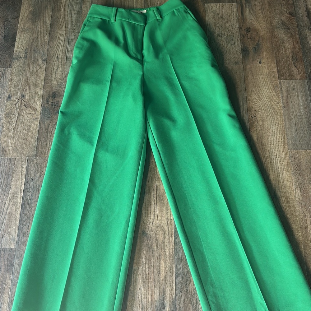 Boden Elegant Green high-waisted Women's Pants, 4P